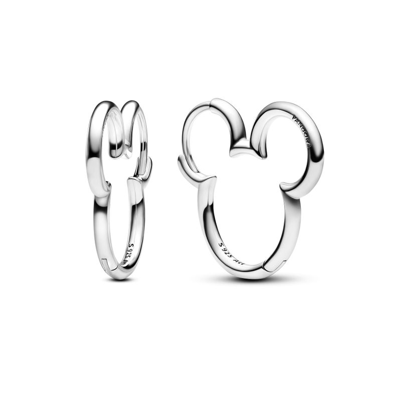 Aretes de Aro Silueta de Mickey Mouse de Disney-0