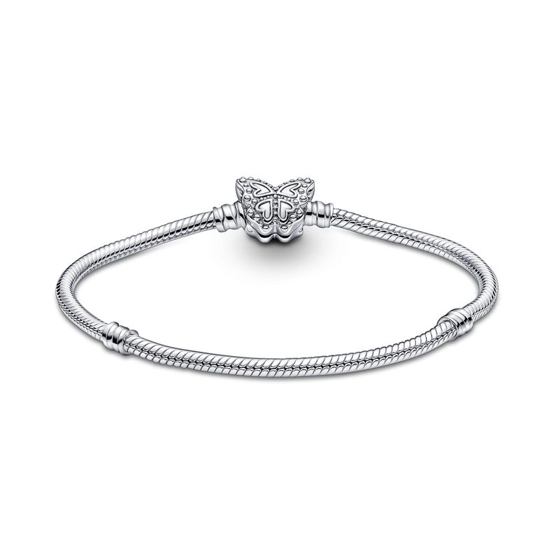 Brazalete en Plata Momentos con cierre de Mariposa 18
