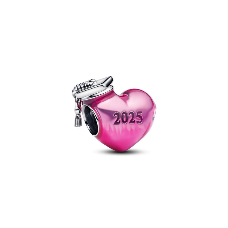Charm Corazon y Graduacion 2025 Plata