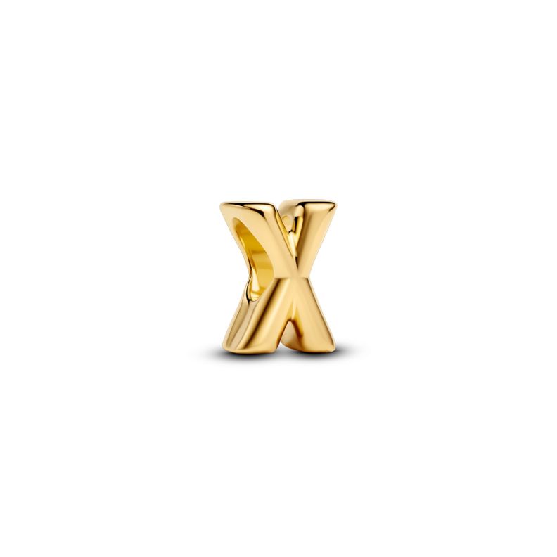 Charm Alfabeto Letra X Dorado
