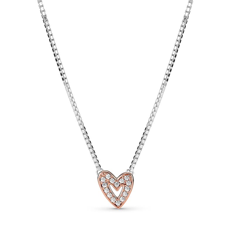 Collar Corazón de Diseño Libre Resplandeciente-0