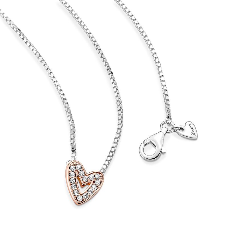 Collar Corazón de Diseño Libre Resplandeciente-1