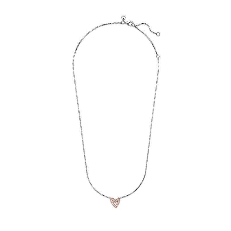 Collar Corazón de Diseño Libre Resplandeciente-2