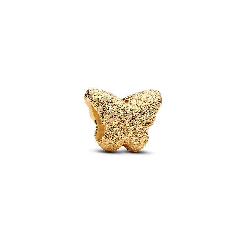 Mini Charm Mariposa Con Textura Dorado