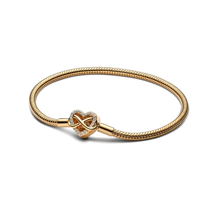 Brazalete Cadena Serpiente Cierre de Corazón Infinito -0