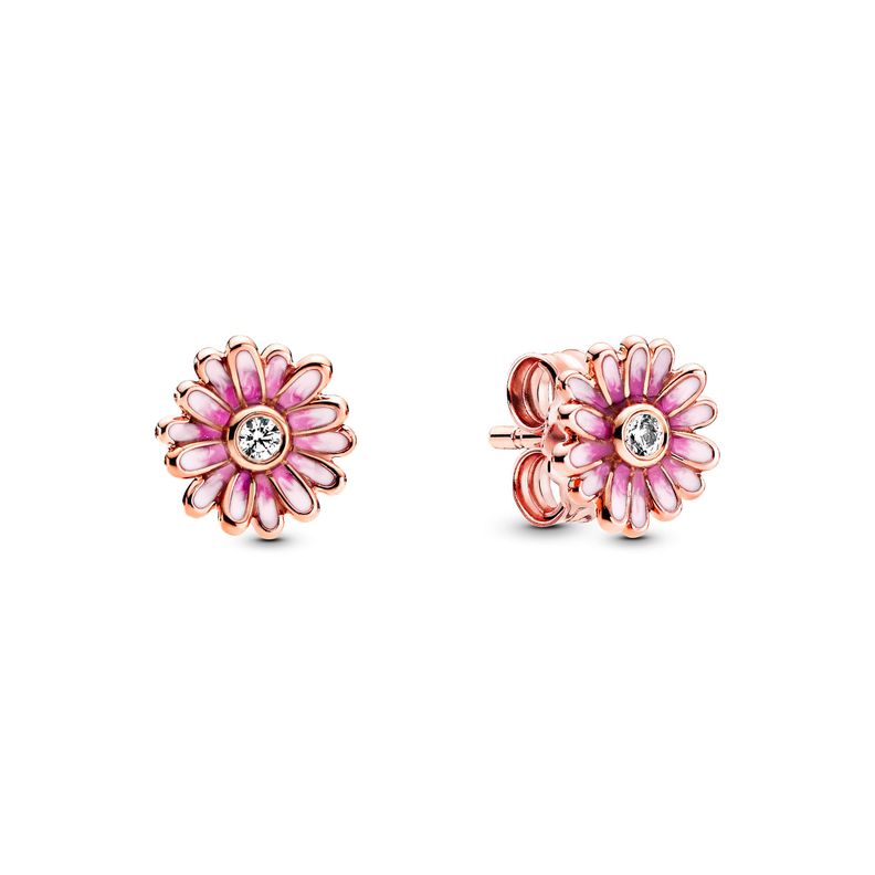Aretes de Tuerca en Rose Margarita Rosada -0