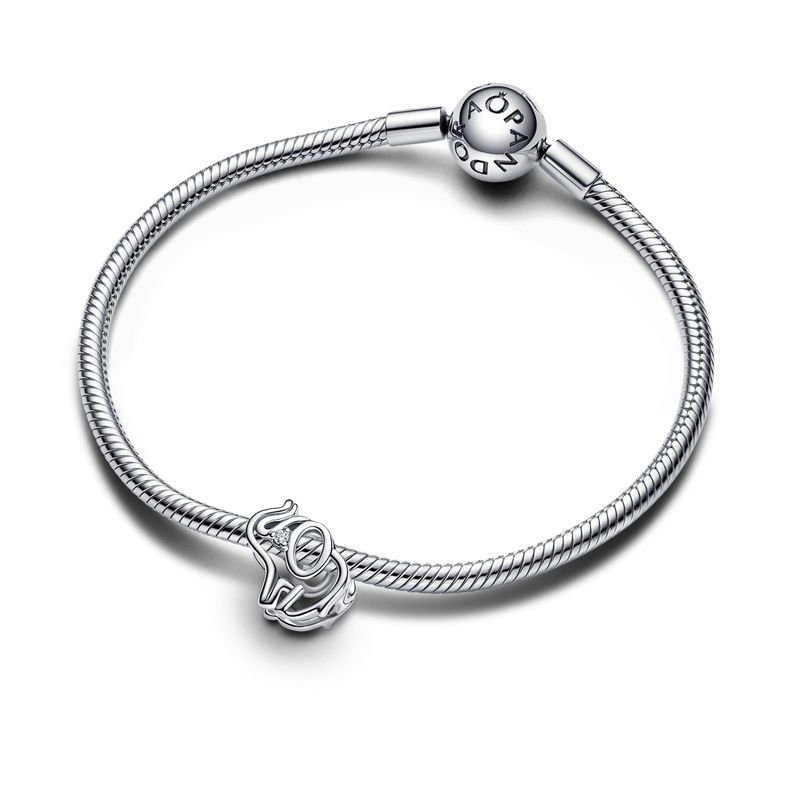 Dije en Plata Elefante Calado Circonia Cubica Clara-2