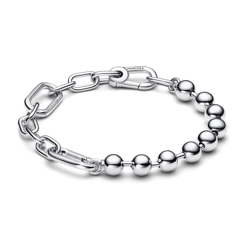 Brazalete de Eslabones Link y Cuentas Metalicas Pandora ME Plata 20