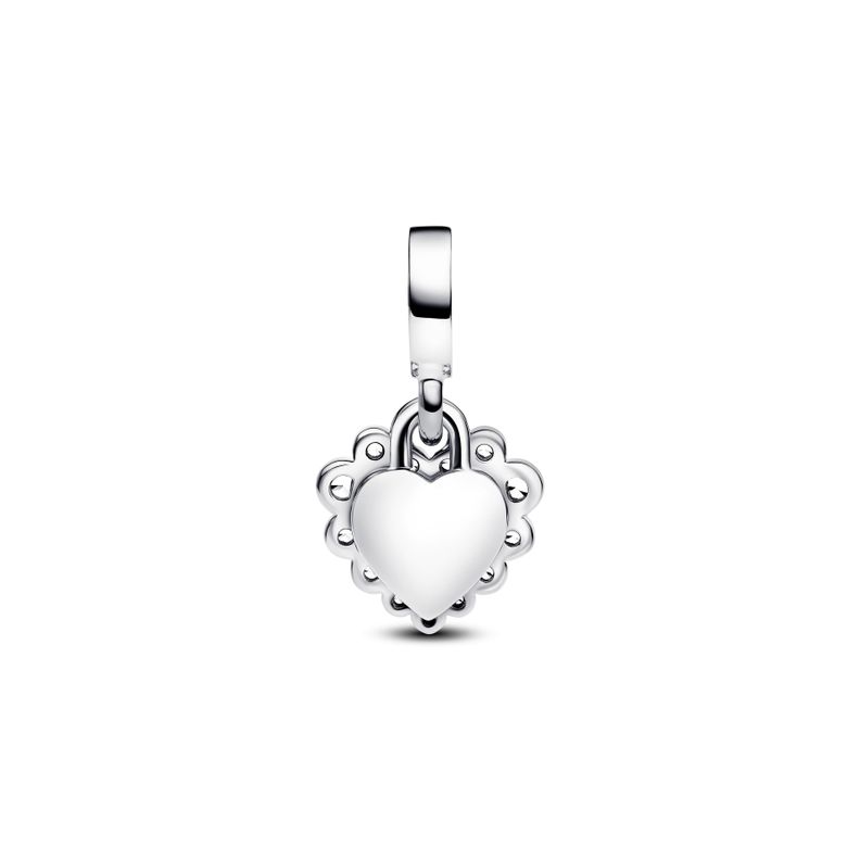 Charm Colgante Doble Corazón Brillante-2