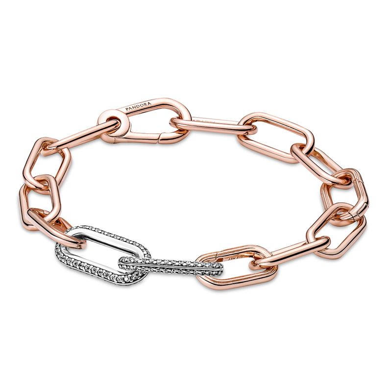 Charm Eslabón Doble Plata PandoraMe Estilo Pavé Enlace Doble -1
