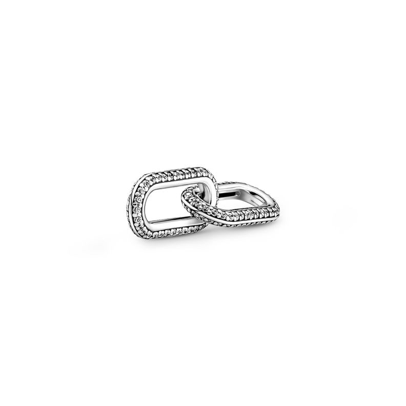Charm Eslabon Doble Plata PandoraMe Estilo Pave Enlace Doble