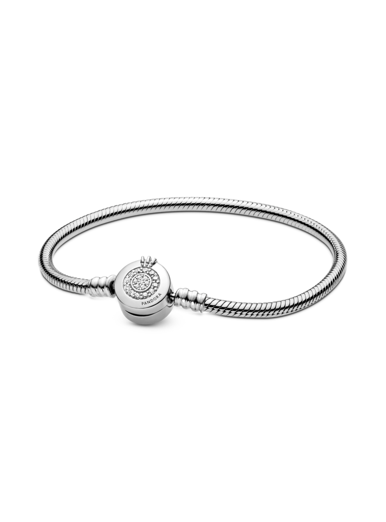 Brazalete en Plata Momentos Brillante Corona O -0