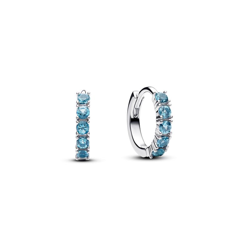 Aretes Abrazo Azul Claro Plata