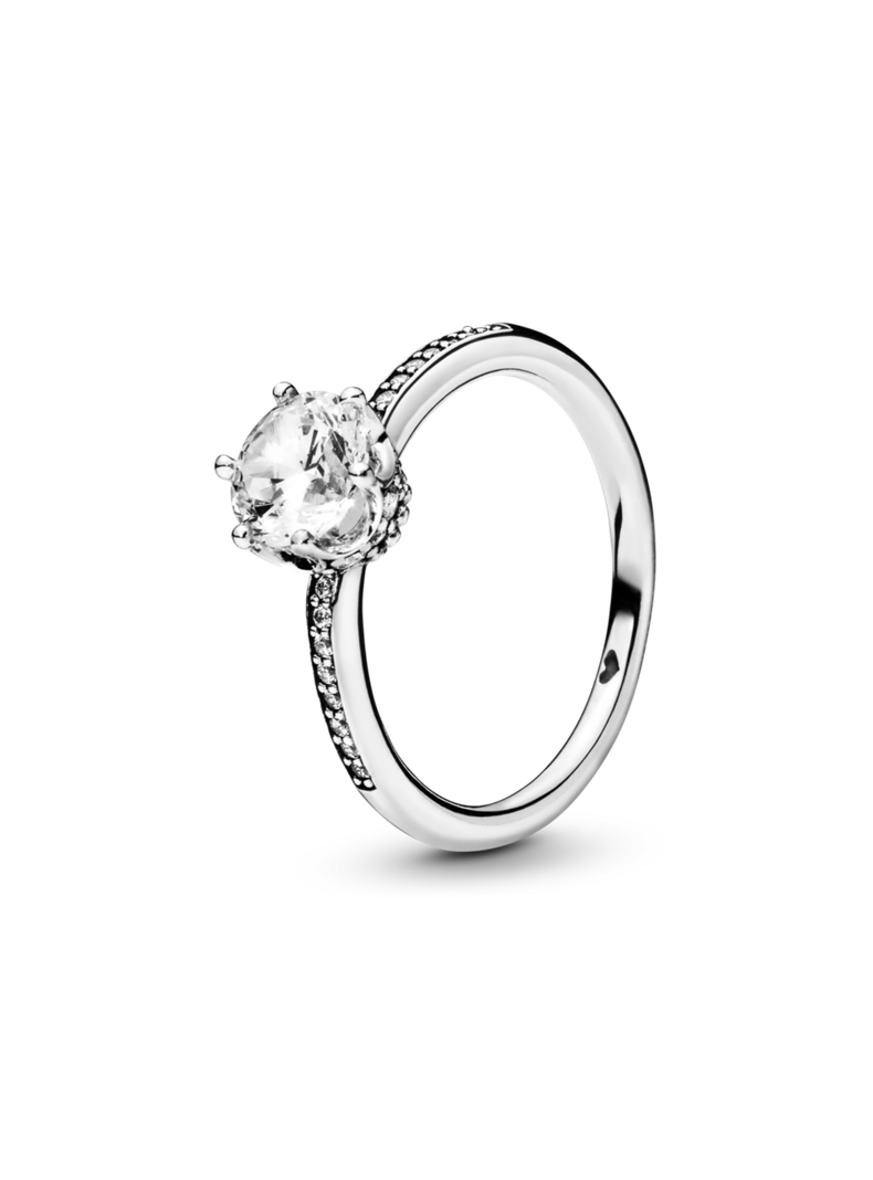 Anillo en Plata Corona Brillante Circonia Cubica Clara-0