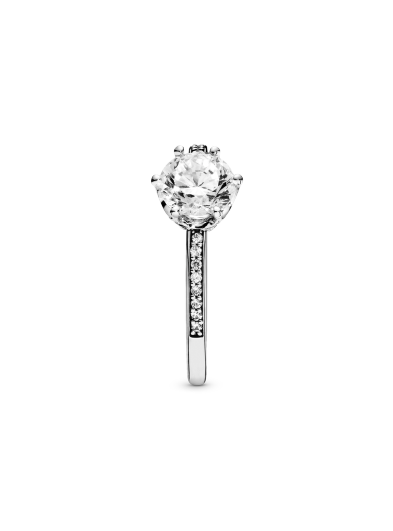 Anillo en Plata Corona Brillante Circonia Cubica Clara-1