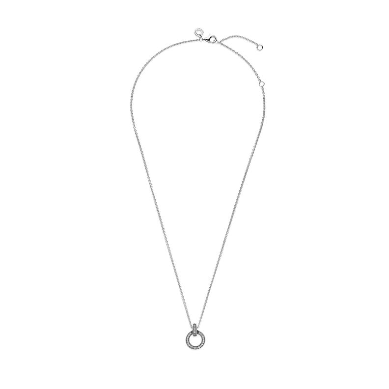 Collar en Plata Doble Circulo -1