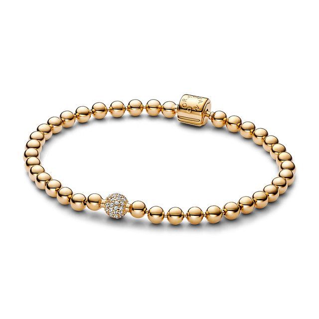Brazalete Cuentas y Pavé-0