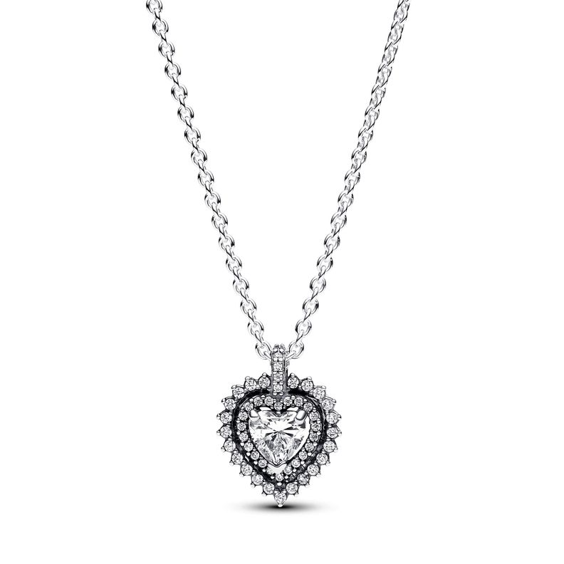 Collar Corazón Halo Brillante-0