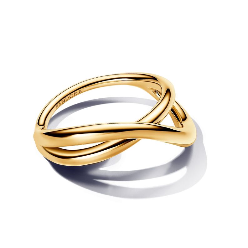 Anillo Infinito Forma Organica en Shine Dorado 50