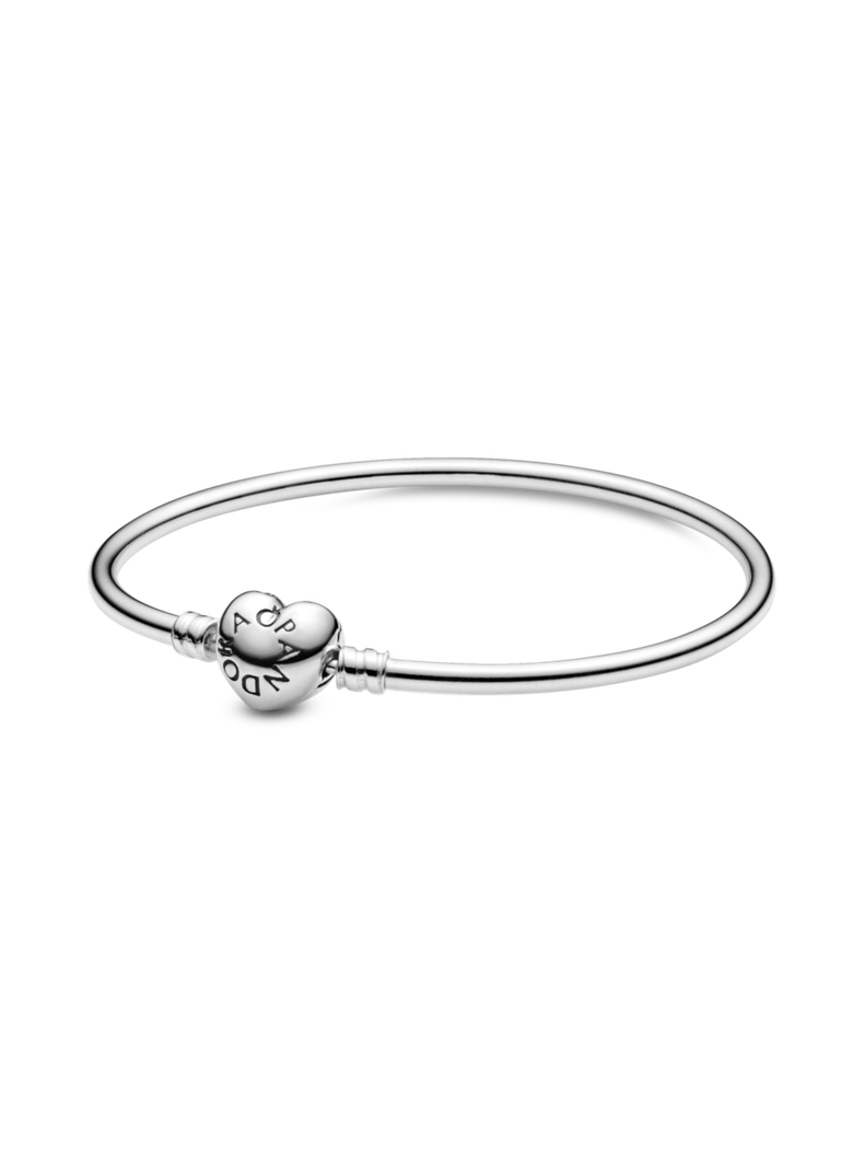 Brazalete con Broche de Corazon Pandora Moments Plata 17