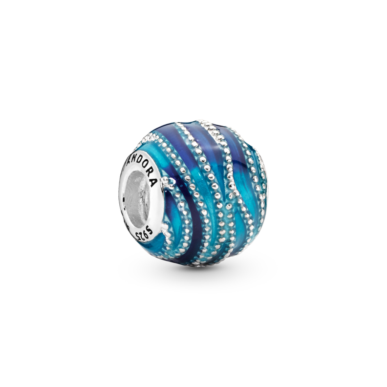 Charm en Plata Espirales Azules Esmaltes Diversos-1