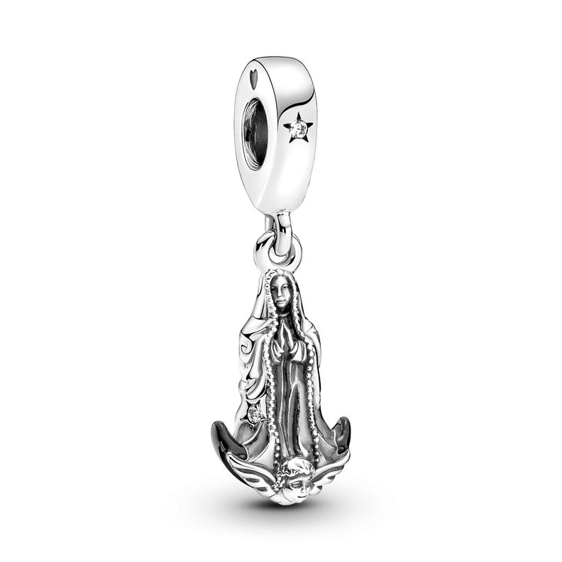 Gift Set Pulsera con Dije la Virgen de Guadalupe y Clip Plata -1