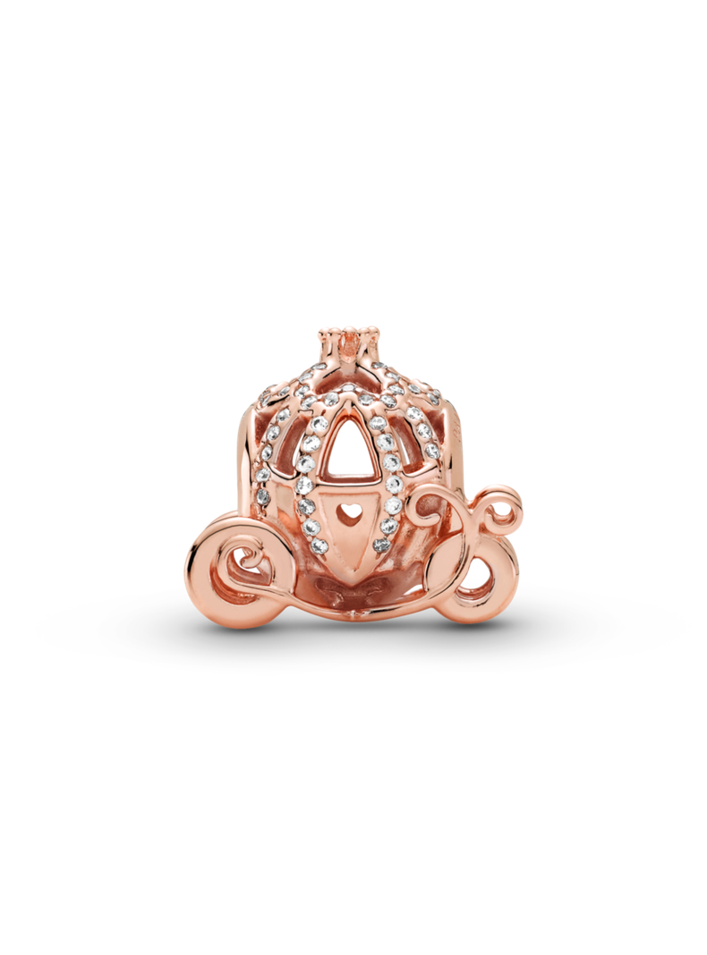 Charm en Rose Disney Carruaje Brillante de Cenicienta Rose Gold