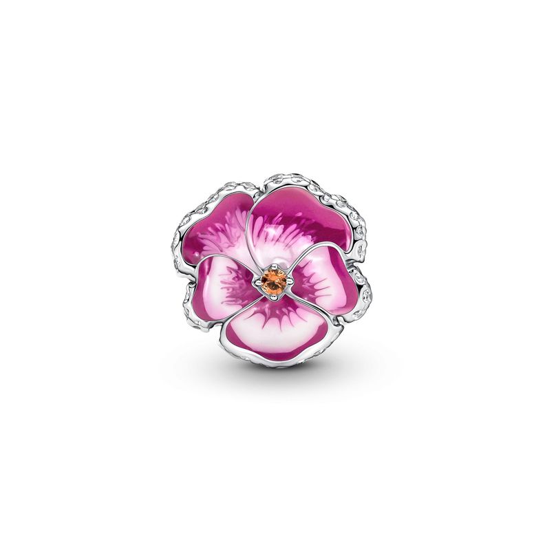 Charm Pensamiento Rosa Piedras mezcladas