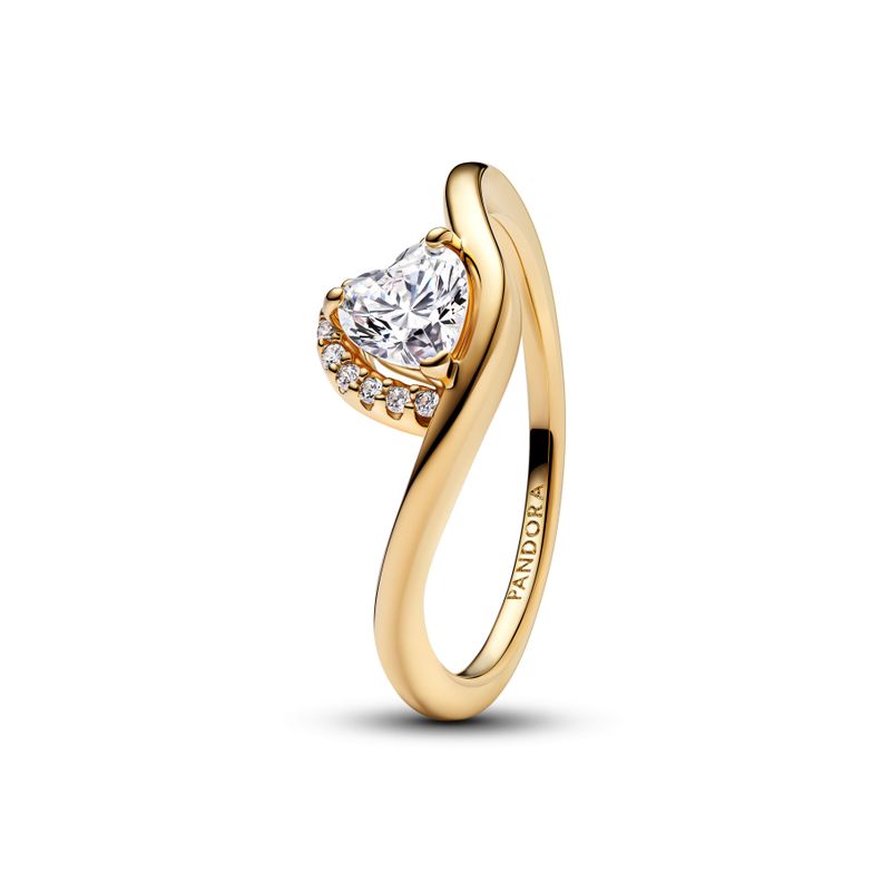 Anillo Corazón Ondulado-0