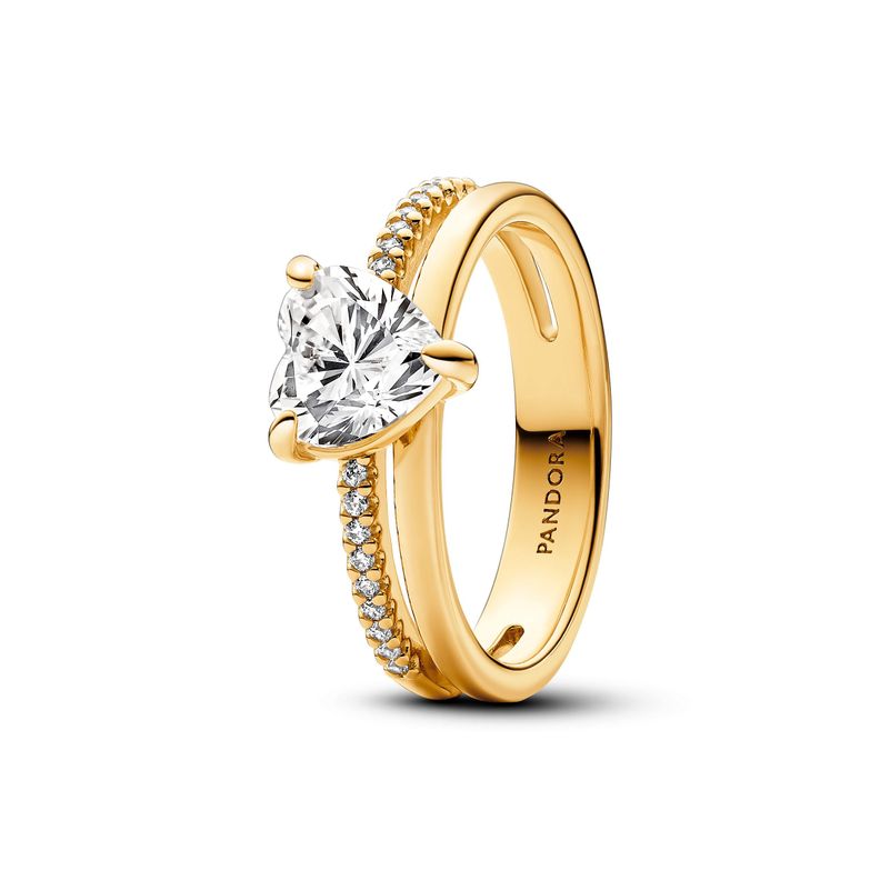 Anillo Corazón Doble Banda-1
