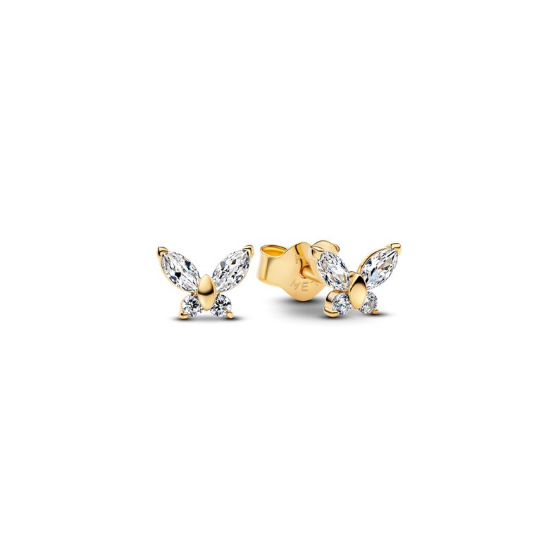 Aretes de boton Mariposa Dorados Dorado