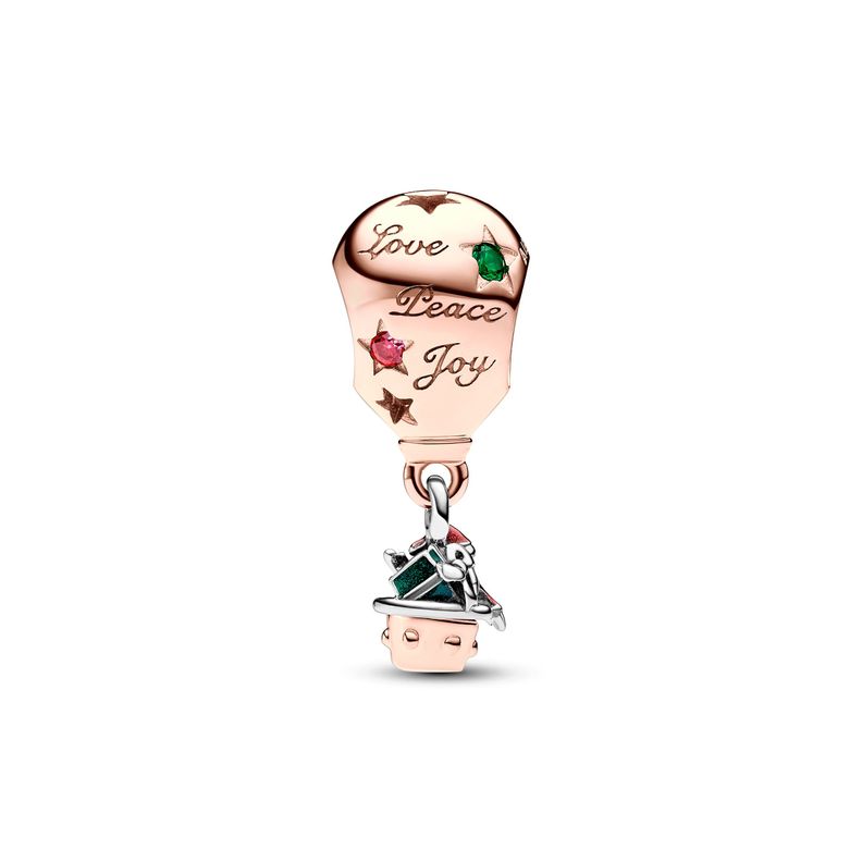 Charm en PANDORA Rose y plata Santa Claus en globo aerostatico-0