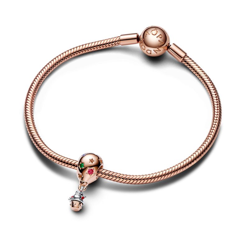 Charm en PANDORA Rose y plata Santa Claus en globo aerostatico-1