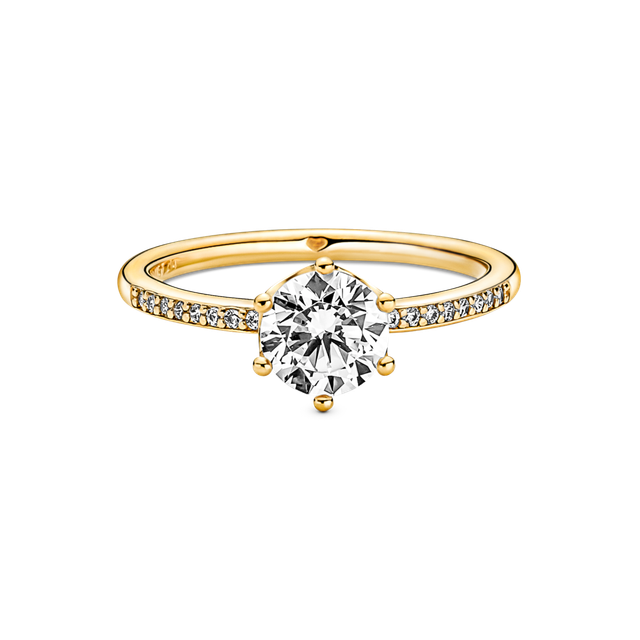 Anillo en Shine Corona Brillante Circonia Cúbica Clara-0