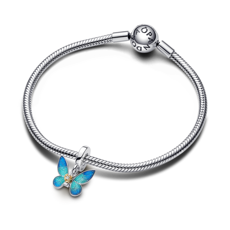 Dije Colgante Pandora Oro 14k y Plata Mariposa Club 2024 -1