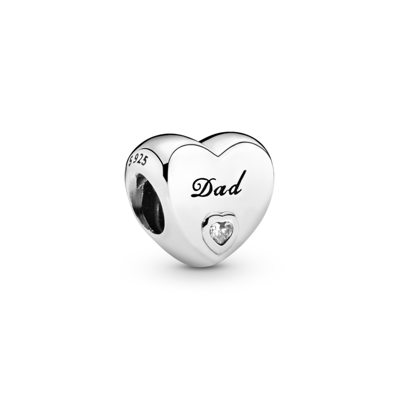 Charm en Plata Amor de Papá Circonia Cúbica Clara-0