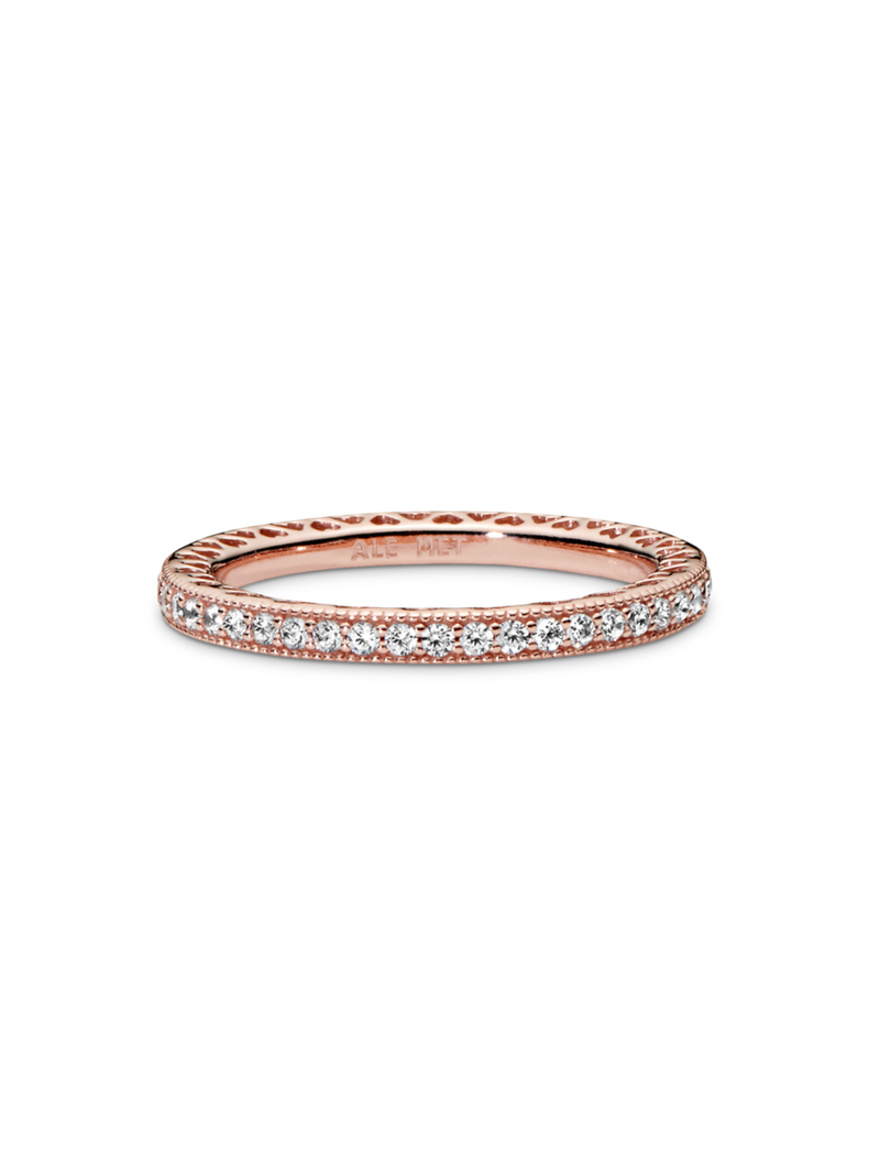 Anillo Corazones de Recubrimiento en Oro Rosa de 14K-1