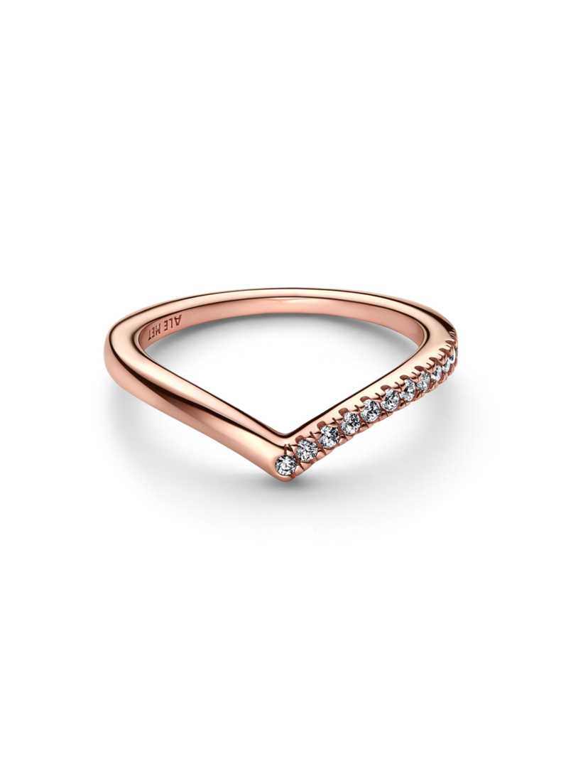 Anillo Deseo Brillante Timeless Recubrimiento Oro Rosa14K-0