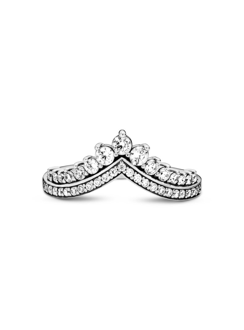 Anillo en Plata Deseo de Princesa Circonia Cúbica Clara-0