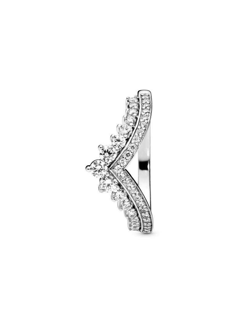 Anillo en Plata Deseo de Princesa Circonia Cúbica Clara-1
