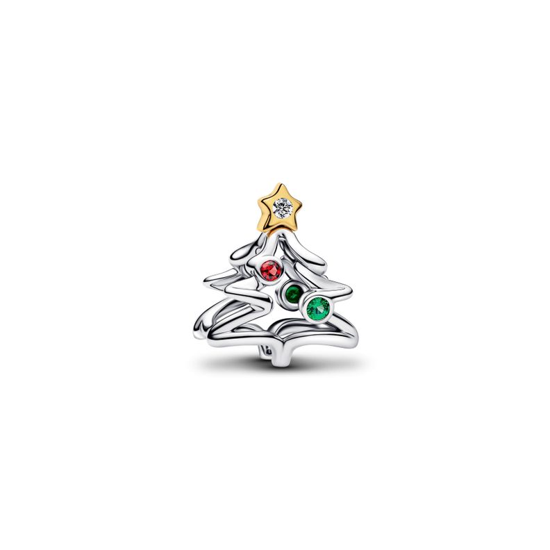 Charm en Plata Arbol de Navidad Dorado