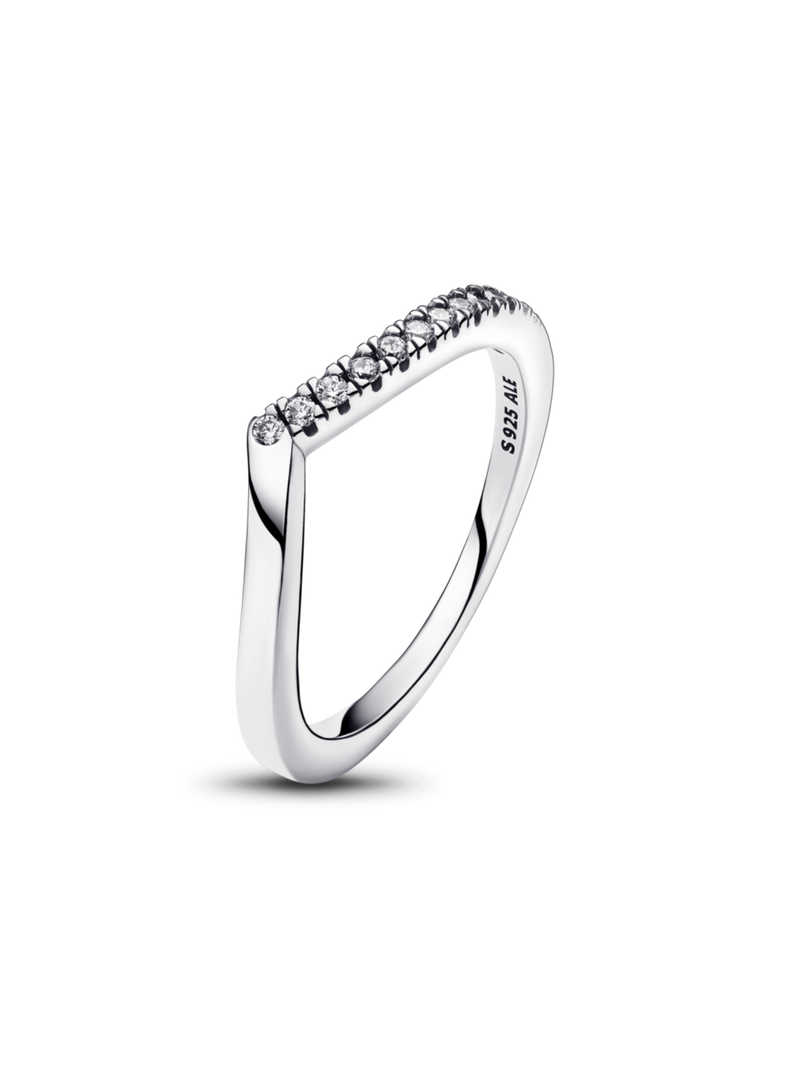 Anillo en Plata Atemporal Deseo Mitad Brillante -0