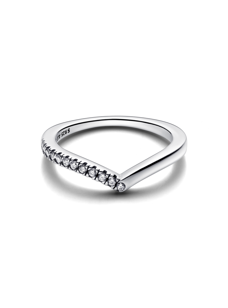 Anillo en Plata Atemporal Deseo Mitad Brillante -1