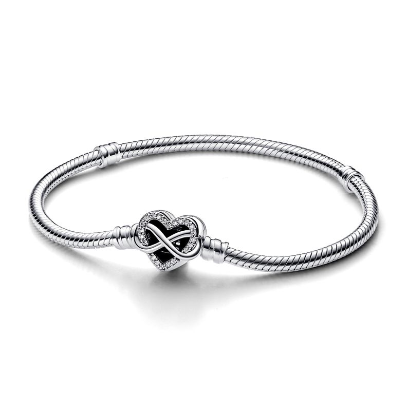 Brazalete Cadena Serpiente Broche Corazón Infinito -0