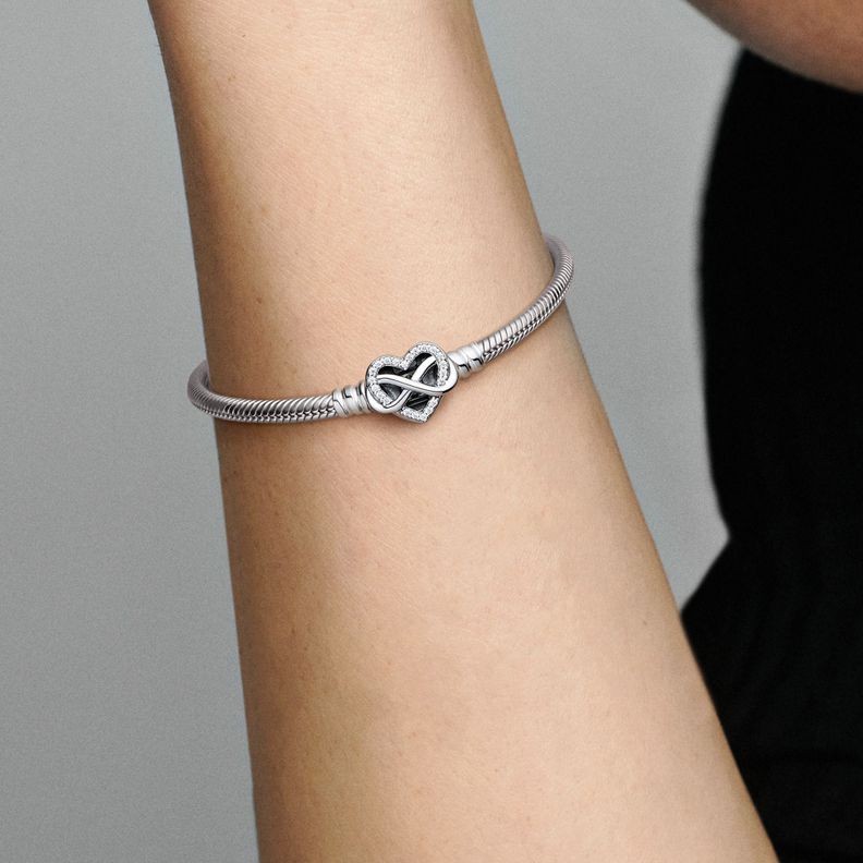 Brazalete Cadena Serpiente Broche Corazón Infinito -2