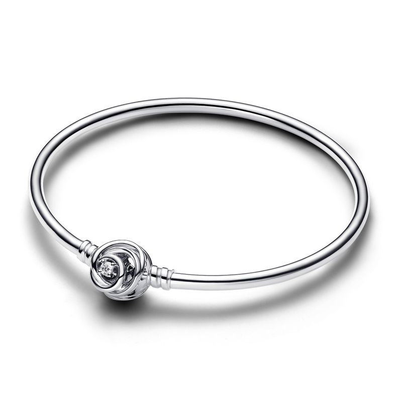 Brazalete Rigido en Plata Momentos con Cierre Rodeado-0