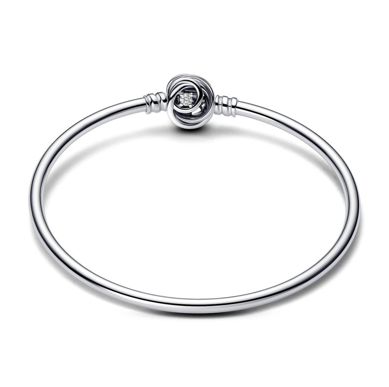 Brazalete Rigido en Plata Momentos con Cierre Rodeado-1