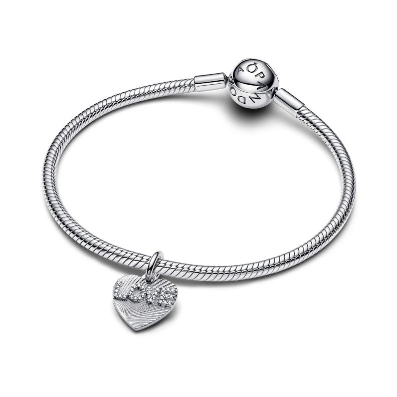 Charm Colgante en Plata Grabable Corazón Amor -2