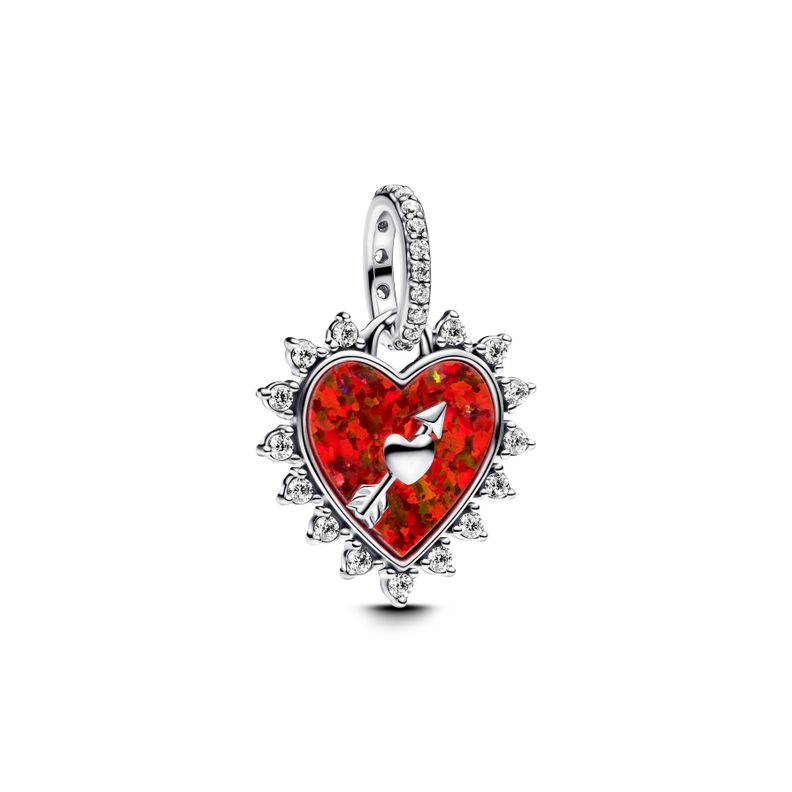 Charm Colgante Flecha Corazón Giratorio-0
