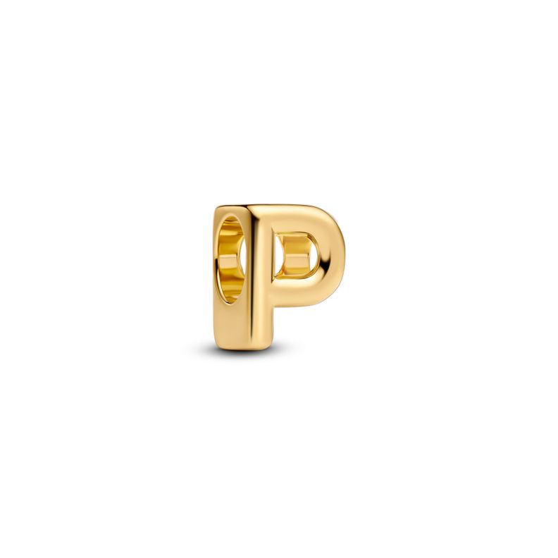 Charm Alfabeto Letra P Dorado